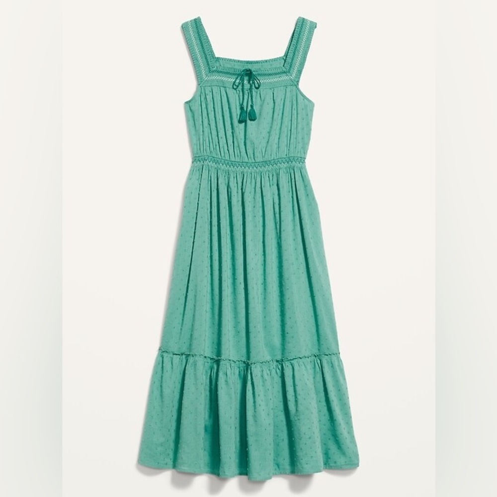 Old Navy Green Peasant Boho Dress NWT Size L